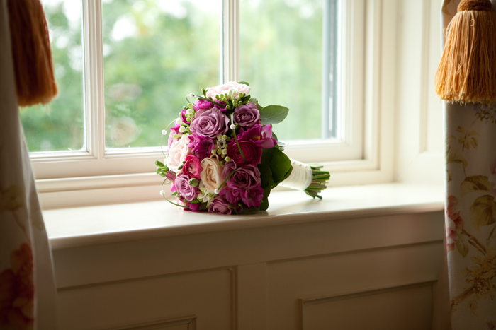 raspberry wedding bouquet